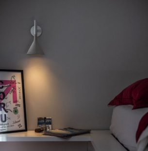 Foscarini Aplomb Mini seinavalgusti interjööris 61