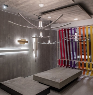 Foscarini Asteria Single rippvalgusti interjööris