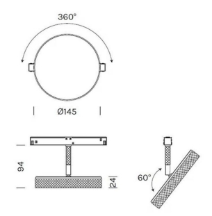 OLEV Overfly spot 48V profiili valgusti tooteleht