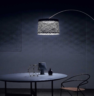 Foscarini Twiggy Grid niiskuskindel põrandavalgusti interjööris 2