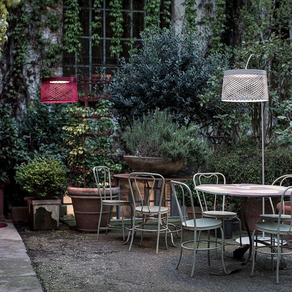 Foscarini Twiggy Grid niiskuskindel põrandavalgusti interjööris