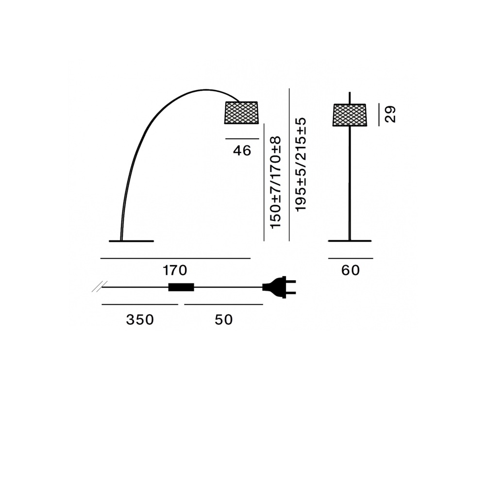 Foscarini Twiggy Grid niiskuskindel põrandavalgusti tooteleht