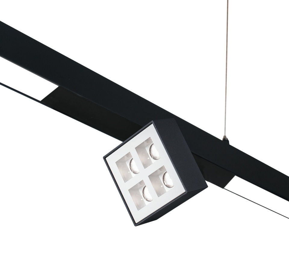 Moltoluce Ride System Grid profiilivalgusti must valge