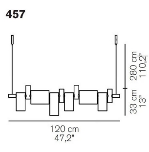Oluce Dancing Glass rippvalgusti tooteleht