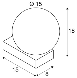 SLV SUN seinavalgusti 15cm tooteleht