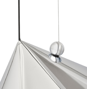 Tom Dixon Pose rippvalgusti hõbedane detail