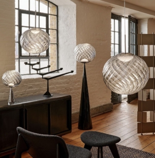 Tom Dixon Whirl Fat Cone lauavalgusti interjööris 3