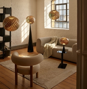 Tom Dixon Whirl Fat Cone lauavalgusti interjööris 4