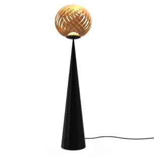 Tom Dixon Whirl Fat Cone põrandavalgusti kuldne must