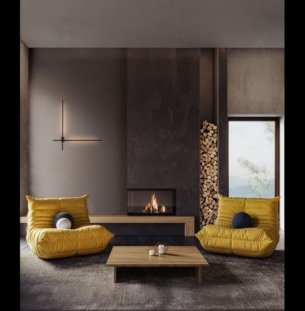 Novaluce Peak seinavalgusti must interjööris 1