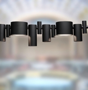 Oluce Dancing Queen rippvalgusti interjööris 1