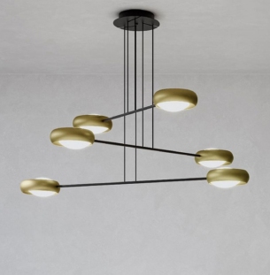 Blux Ring 6 rippvalgusti matt messing interjööris 1