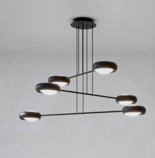 Blux Ring 6 rippvalgusti matt must interjööris 1