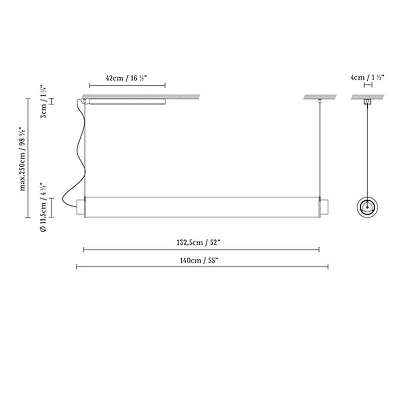 BLUX SLIM SKIN SH rippvvalgusti tooteleht 140cm