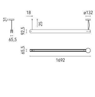 Flos Seki Han S rippvalgusti tooteleht