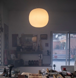 Foscarini Gem rippvalgusti valge.interjööris