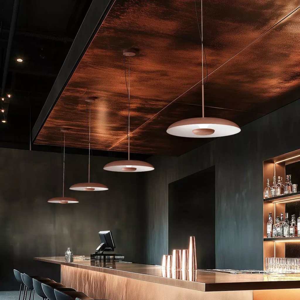 Linealight Basin P rippvalgusti interjööris