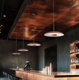 Linealight Basin P rippvalgusti interjööris