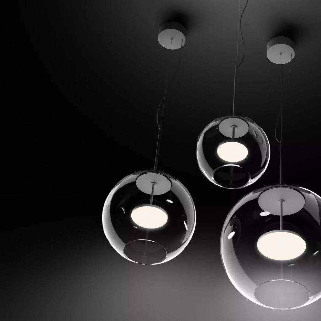 linealight Cristalbolla P rippvalgusti interjööris 3