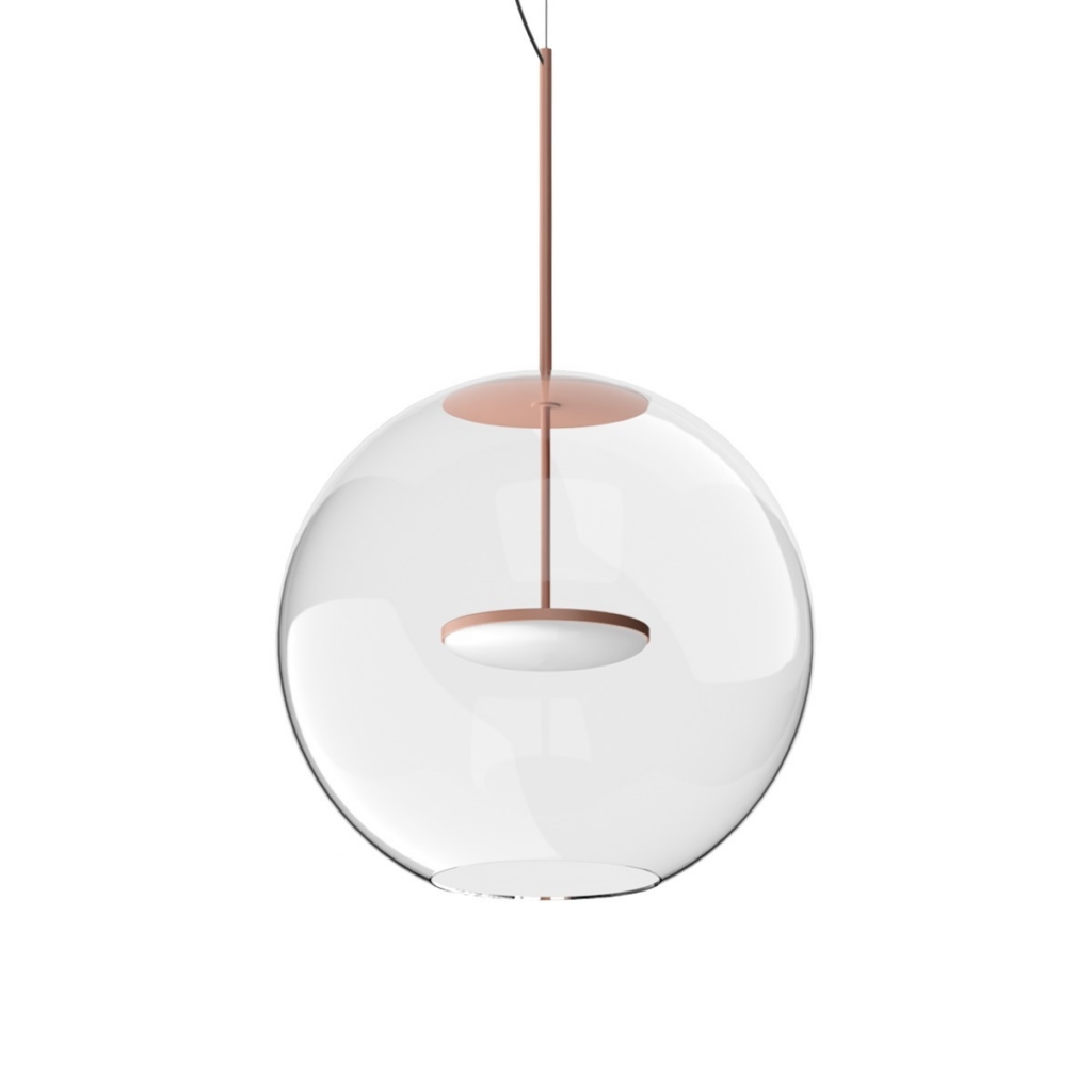 linealight Cristalbolla P rippvalgusti virsik