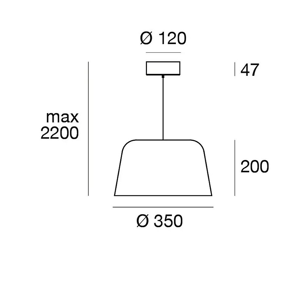 Linealight Delfi P rippvalgusti 35cm tooteleht