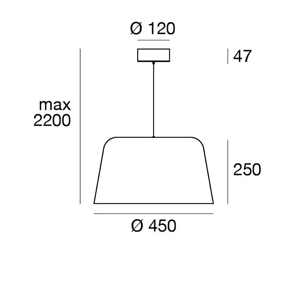 Linealight Delfi P rippvalgusti 45cm tooteleht