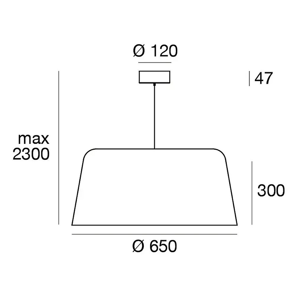 Linealight Delfi P rippvalgusti 65cm tooteleht