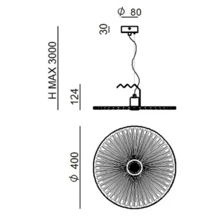 Linealight Doge P rippvalgusti 40cm tooteleht