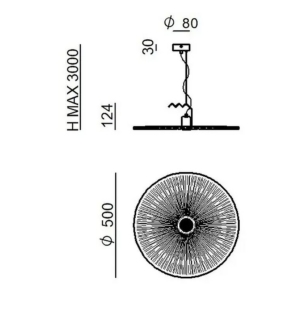 Linealight Doge P rippvalgusti 50cm tooteleht