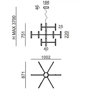 linealight perla P12 lühter tooteleht