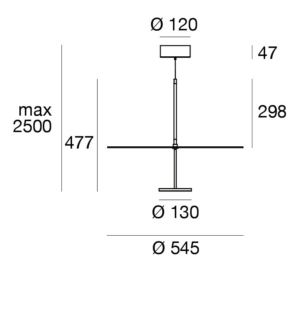 Linealight Stilo rippvalgusti 54cm tooteleht