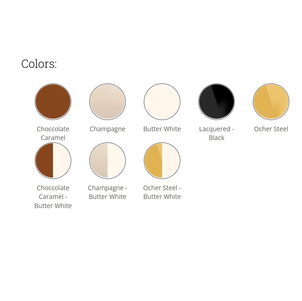 Icone luce Etera rippvalgusti värvitoonid pinnakatted