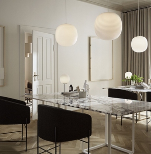 New Works Lantern rippvalgusti interjööris 6