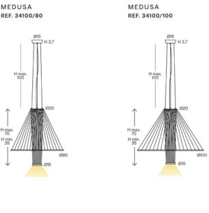 Ole by FM Medusa rippvalgusti väike tooteleht
