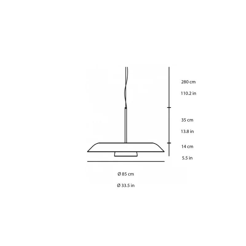 OLUCE IRIDE rippvalgusti 85cm tooteleht