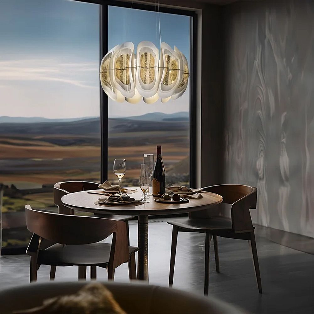 Slamp Fiordlys rippvalgusti interjööris 43