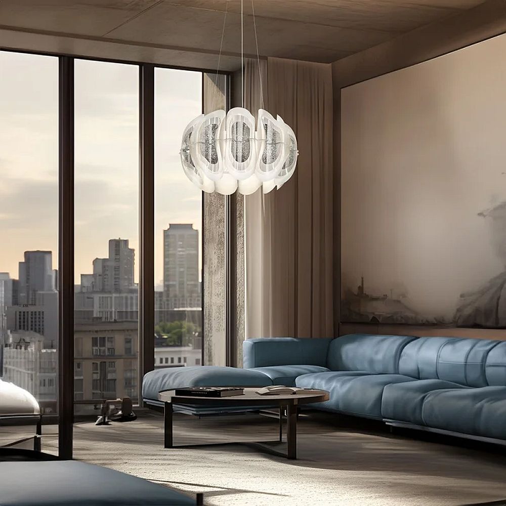 Slamp Fiordlys rippvalgusti interjööris 5