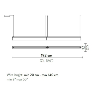 Slamp Modula rippvalgusti 2 tooteleht