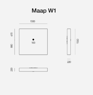 Flos Maap W1 seinavalgusti tooteleht