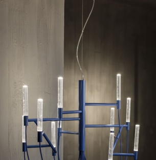 Foscarini Allumette rippvalgusti interjööris 4