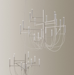 Foscarini Allumette rippvalgusti interjööris 5