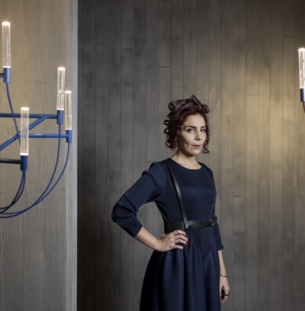 Foscarini Allumette rippvalgusti interjööris 6