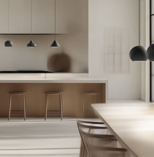 Foscarini Eolie Alicudi rippvalgusti interjööris 1