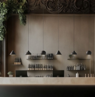 Foscarini Eolie Alicudi rippvalgusti interjööris 4