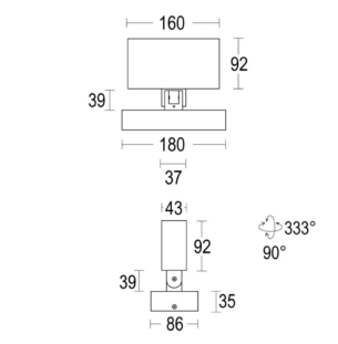 Ghidini Edge Spot välisvalgusti medium tooteleht