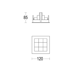 Ghidini Edge SQ Frame süvisvalgusti tooteleht