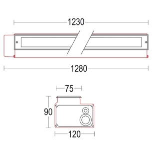 Ghidini MiniConfine süvisvalgusti 123cm tooteleht