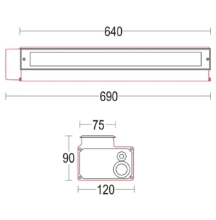Ghidini MiniConfine süvisvalgusti 64cm tooteleht