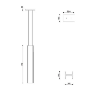 Tooy Structure Pilar & Viga vertical rippvalgusti 97cm tooteleht