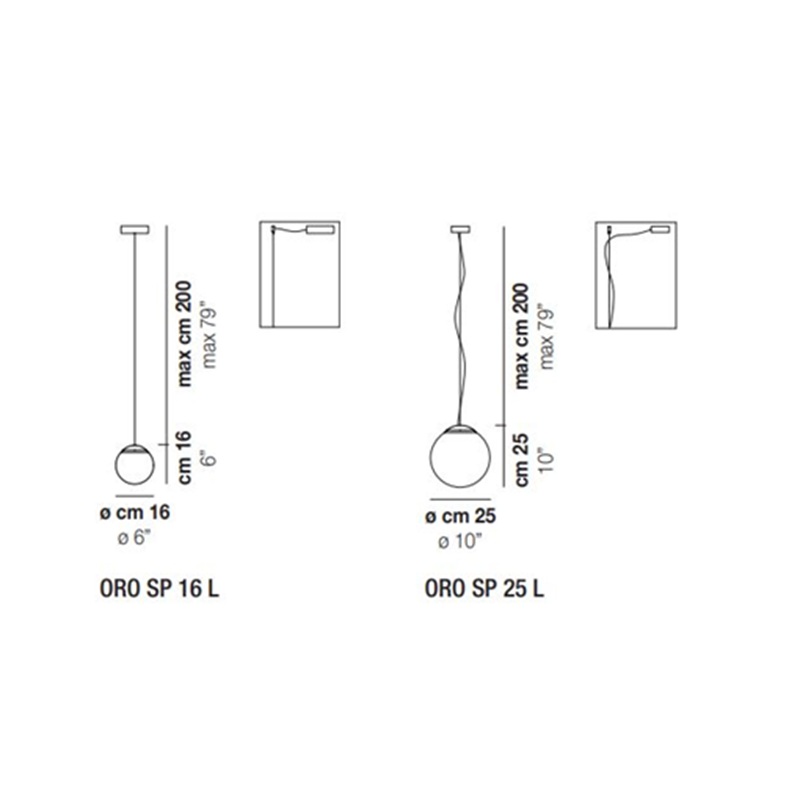 Vistosi Oro rippvalgusti tooteleht